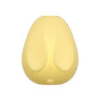 The bunny sucks on the yellow vibrating egg