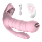 Caterpillar Tongue Licking Remote Control Wearable Butterfly (Pink)