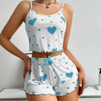 Blue heart on white background / S